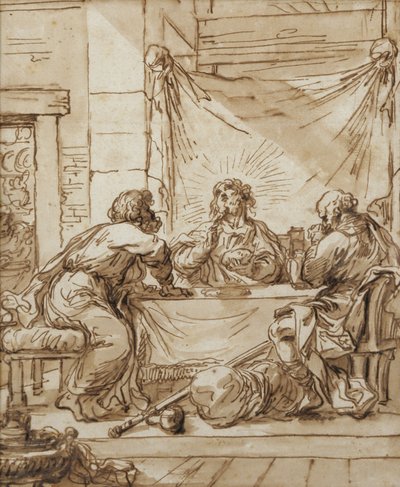 The Supper at Emmaus by Giovanni Francesco Barbieri